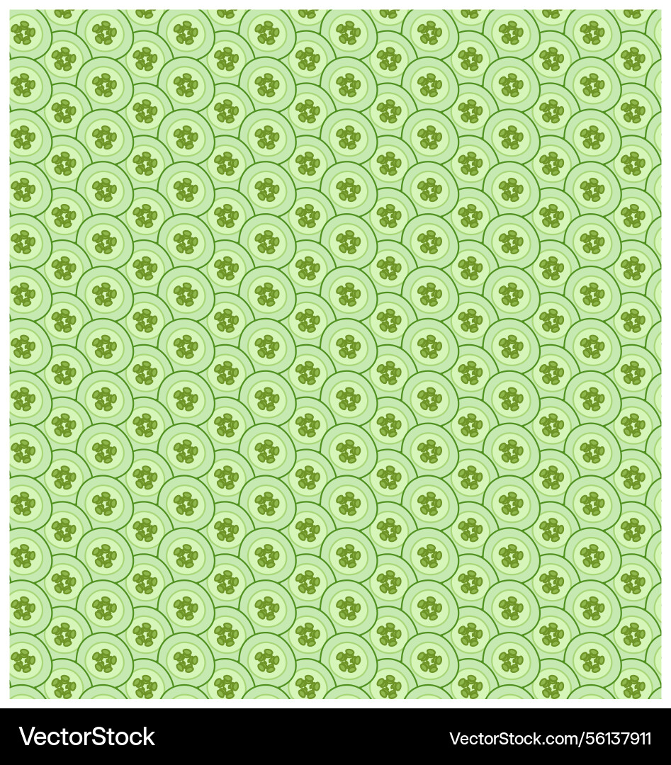 Sliced cucumber closeup with seeds seamless Sliced cucumber closeup with seeds seamless Vector Image