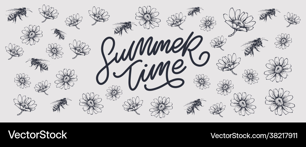 Sommerverkaufsbanner mit Blumenbrief Sommerverkaufsbanner mit Blumenbrief vektorbild