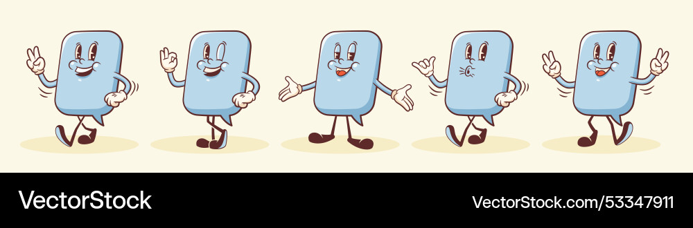 Talk language learning group of characters Talk language learning group of characters vector image