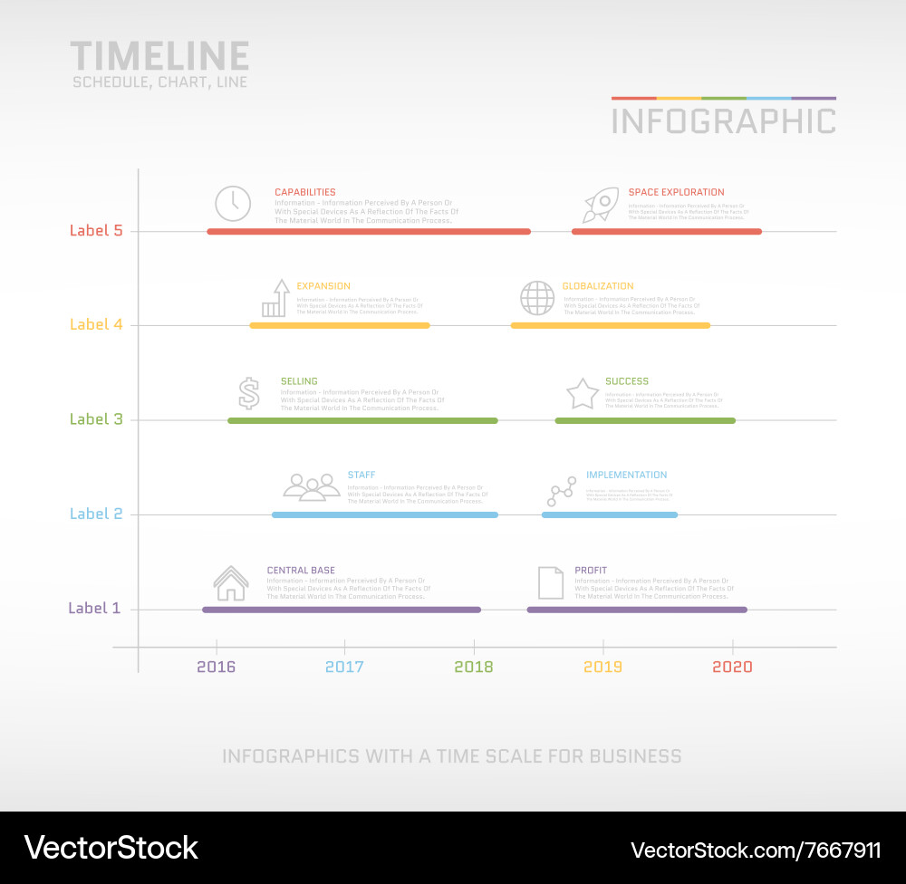 Timeline Data Visualization Vector Image
