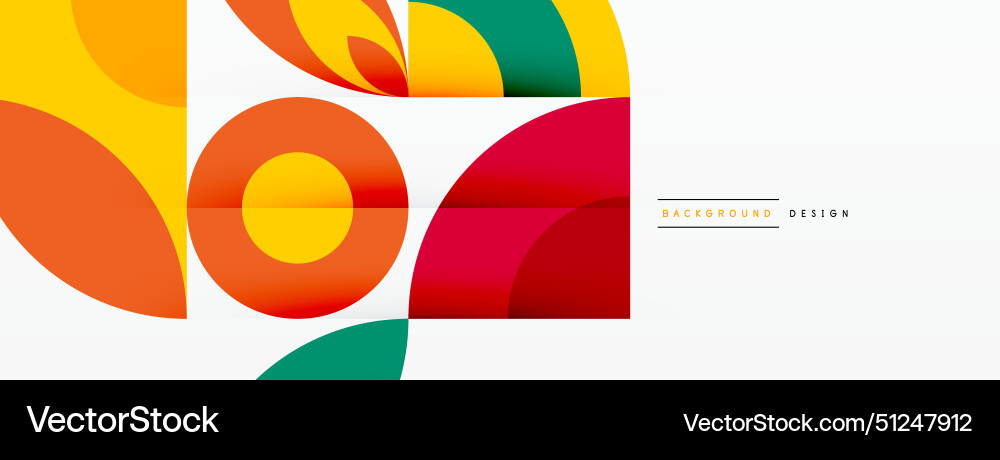 A colorful geometric pattern with circles Vector Image