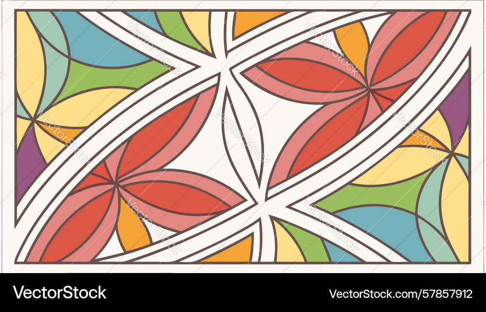 Abstract geometric pattern with curved segments Vector Image