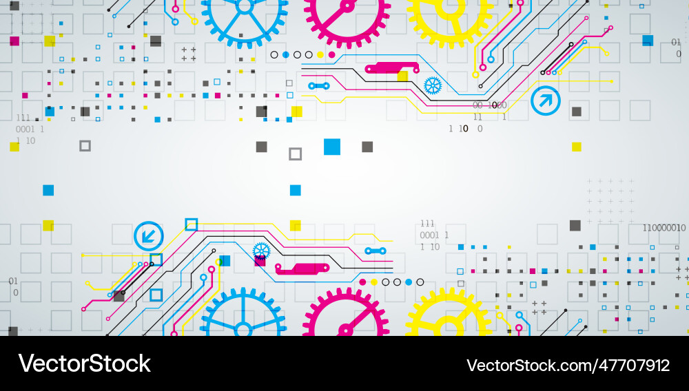 Abstract technological background with various Abstract technological background with various vector image