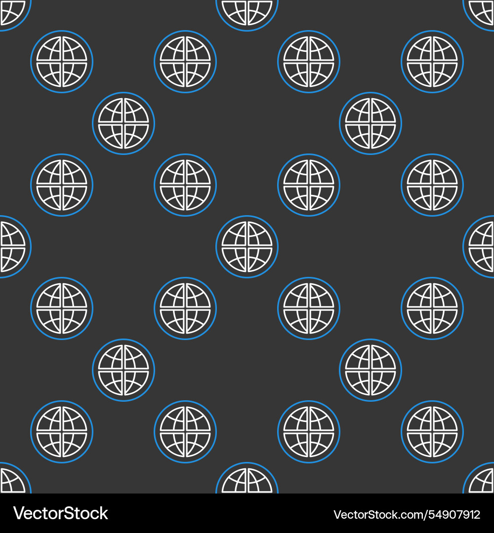 Earth multipolarity seamless pattern in thin line Earth multipolarity seamless pattern in thin line vector image