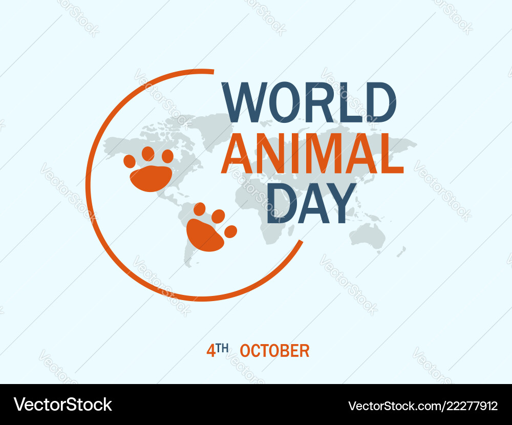 Happy world animal day concept background flat Happy world animal day concept background flat Vector Image