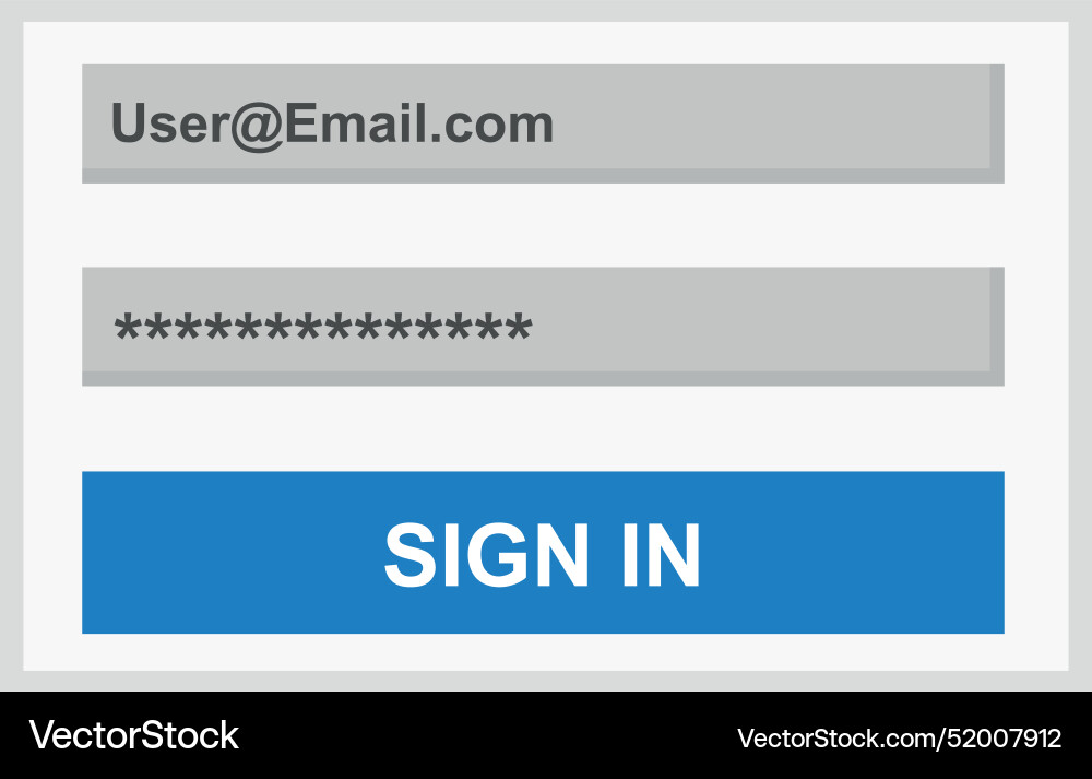 Login user password Vector Image
