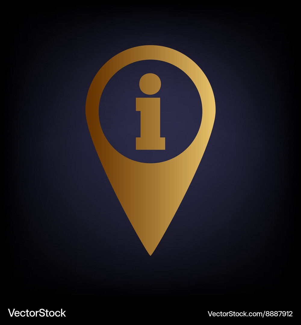 Map pointer with information icon Vector Image