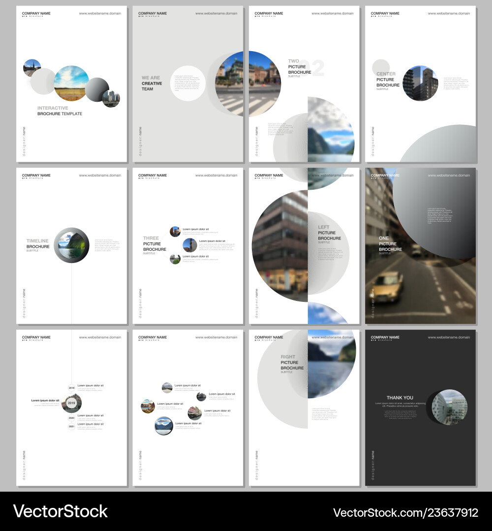 Minimal brochure templates with colorful gradient Minimal brochure templates with colorful gradient vector image