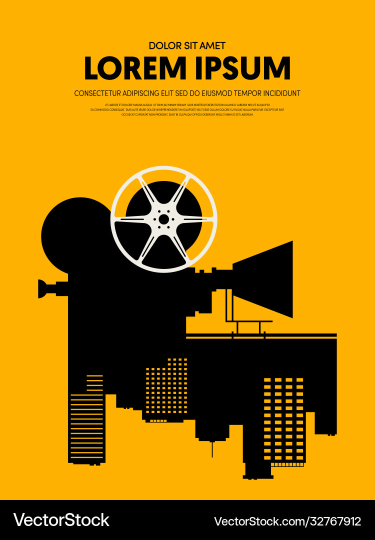 Movie and film poster template design modern Movie and film poster template design modern vector image