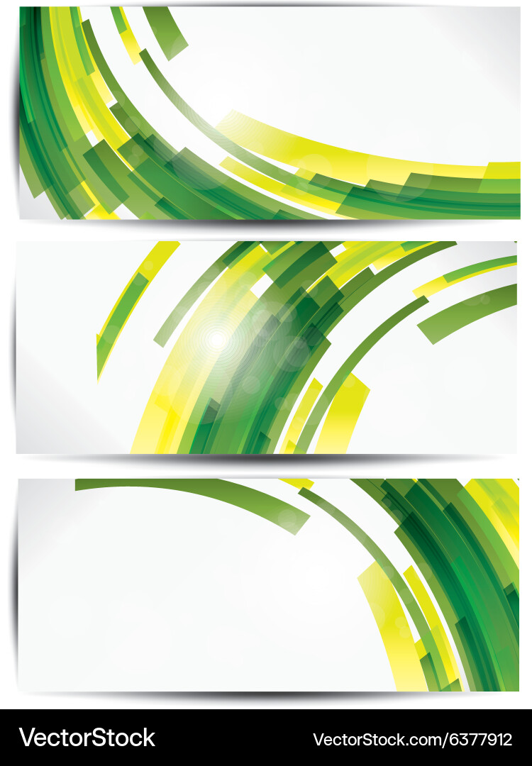 Set of abstract colorful web headers and cards vector image