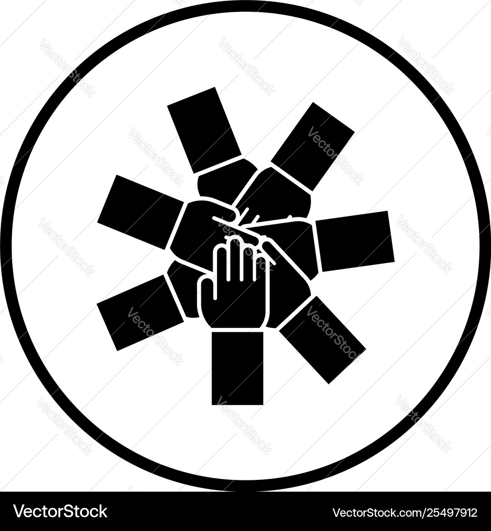 Unity and teamwork icon Unity and teamwork icon vector image