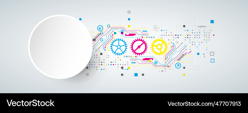 Abstract technological background with various Abstract technological background with various vector image