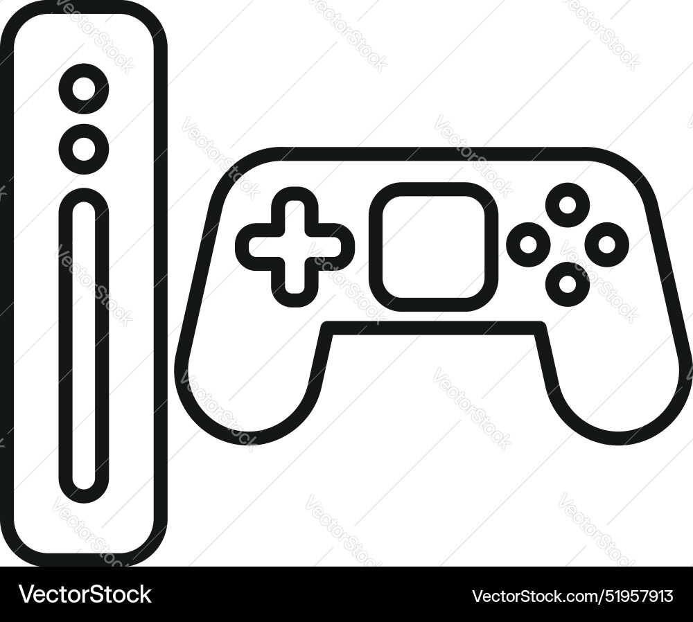 Game console with wireless controller providing Game console with wireless controller providing vector image