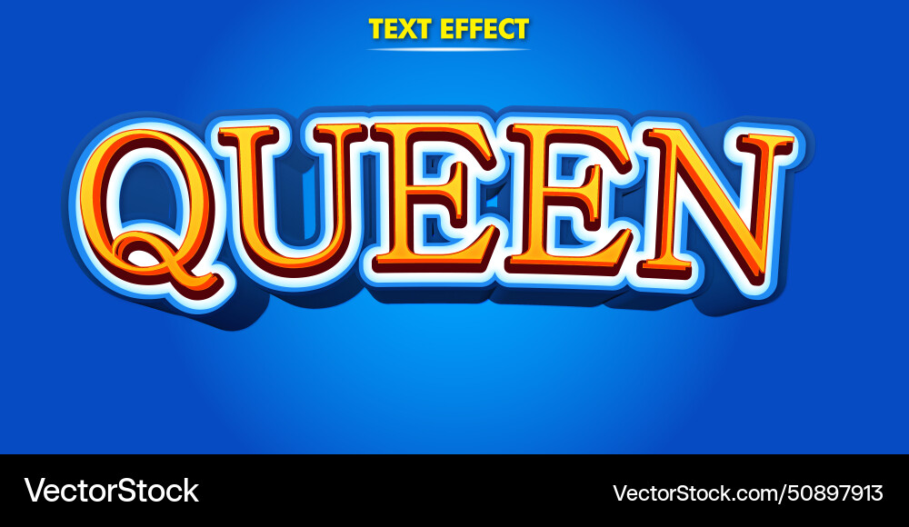 Modern poster design template 3d text effect mock Modern poster design template 3d text effect mock vector image