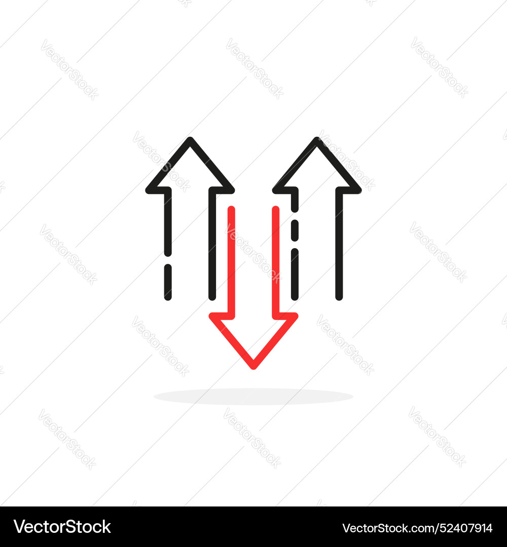 Abstract arrow icon like disruption routine Abstract arrow icon like disruption routine vector image