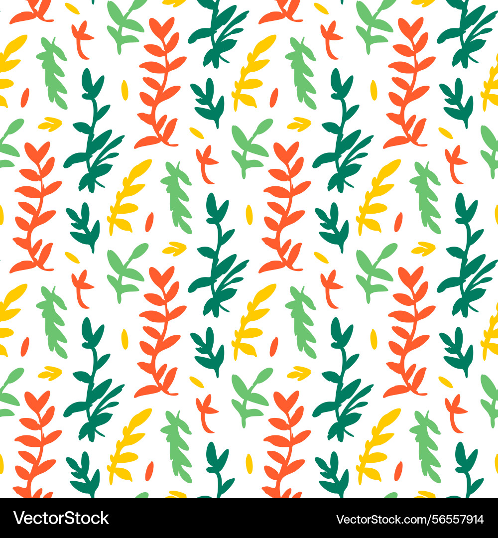 Abstract seamless pattern with leaves Abstract seamless pattern with leaves vector image