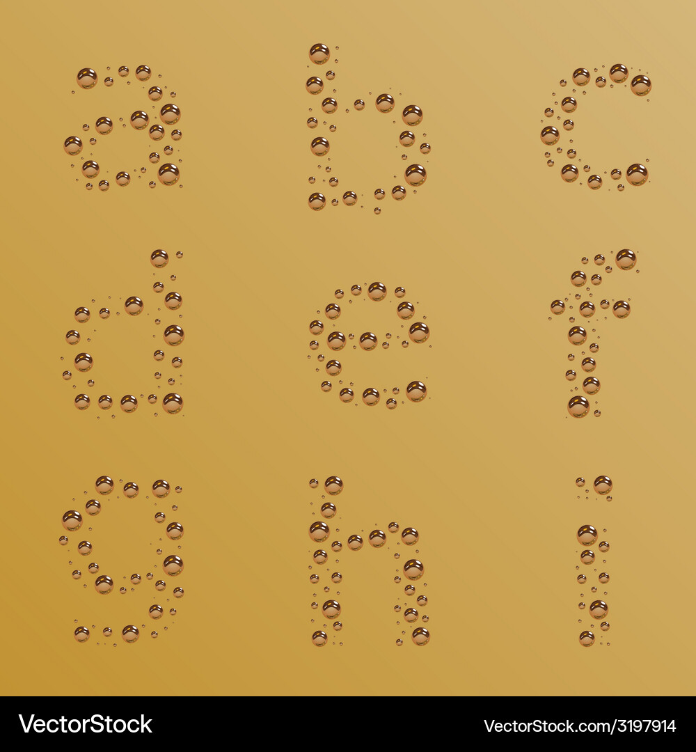Bubble alphabet - part 1 Vector Image