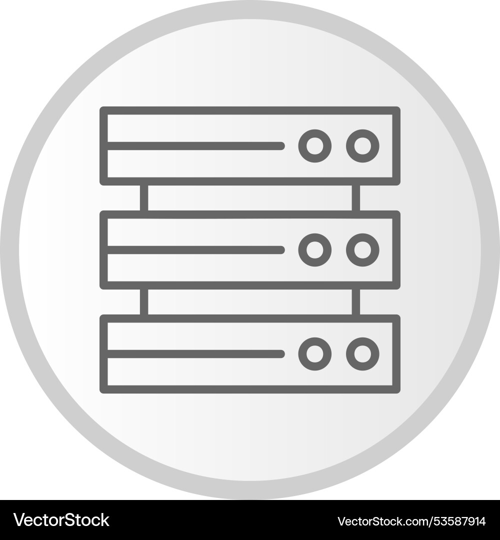 Database line circle grey icon vector image