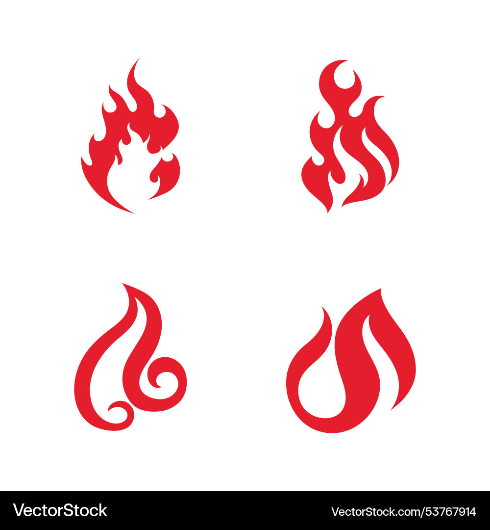 Fire flame logo icon Vector Image