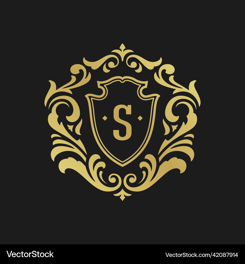 Luxury Monogram Logo Template Royalty Free Vector Image