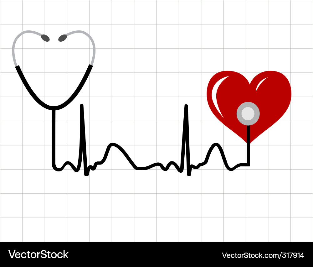 Medical Heartbeat Background vector image