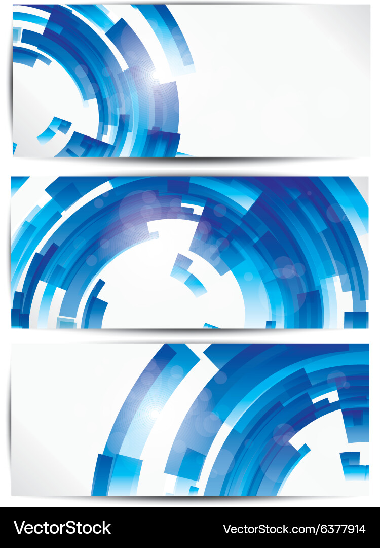 Set of abstract colorful web headers and cards vector image