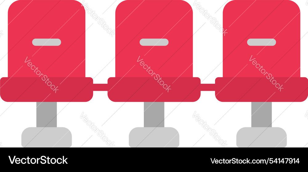 Stadium seating flat icon design Royalty Free Vector Image