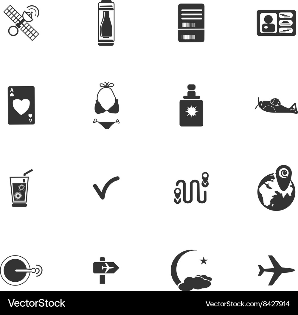 Travel icons set Vector Image