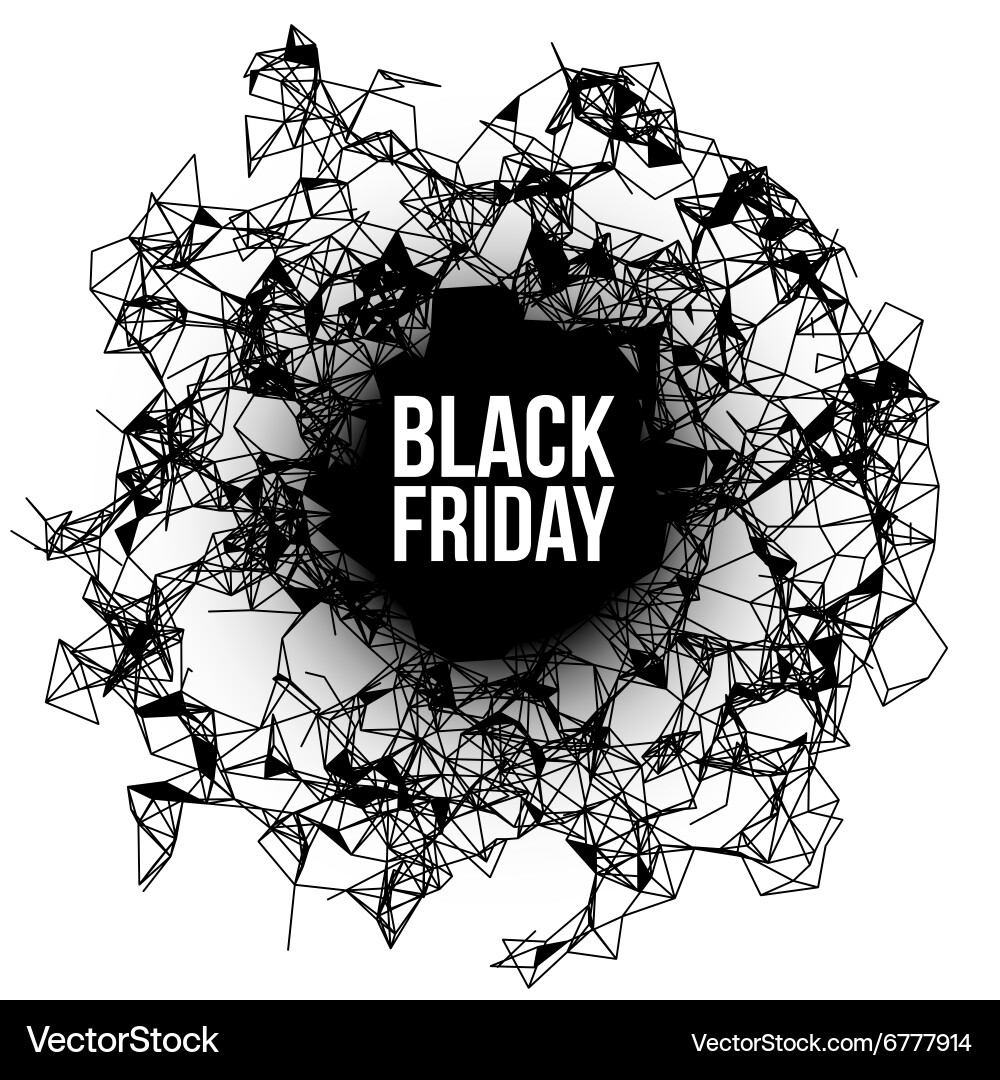 Wireframe polygonal background abstract form Vector Image