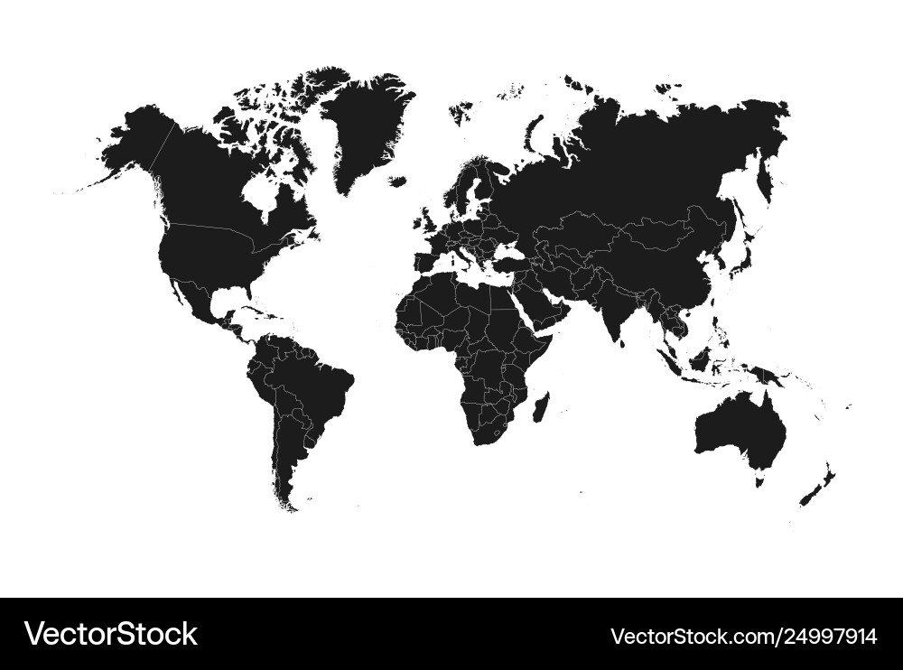World map isolated on white background Royalty Free Vector