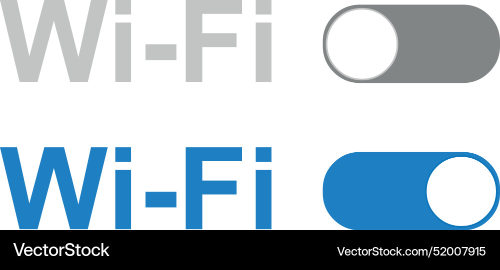 Icon wifi enable disable Icon wifi enable disable vector image