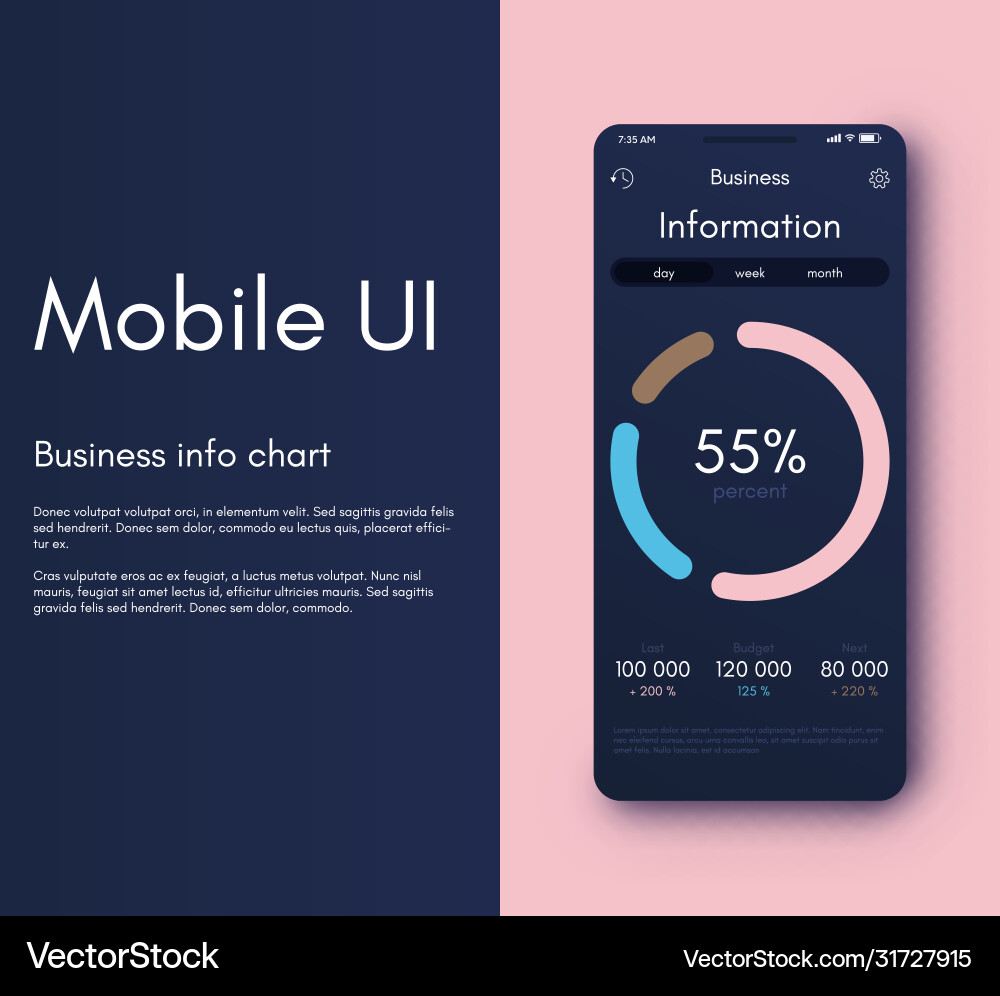 Mobile application interface ui design Mobile application interface ui design vector image