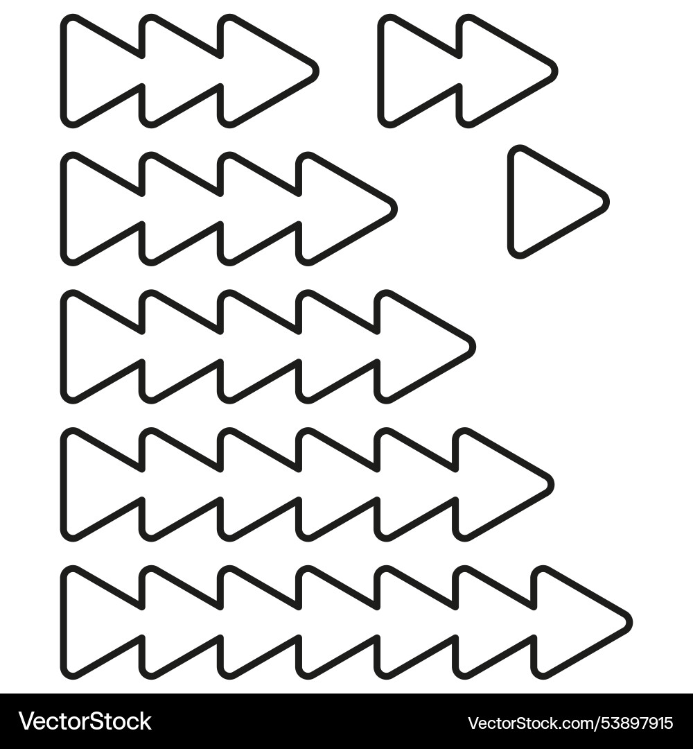 Repetitive arrow shapes in a geometric pattern vector image
