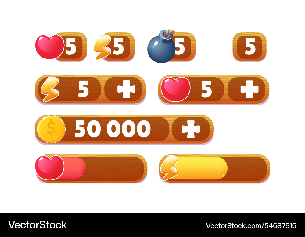 Spiel ui Knopf mobile Anwendung Spiel ui Knopf mobile Anwendung vektorbild