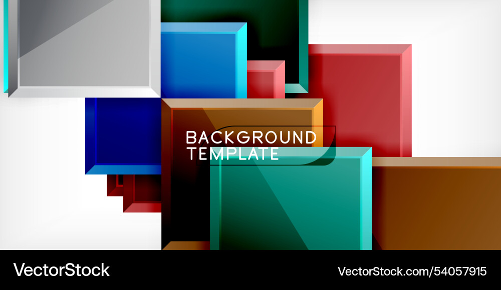 Square shape color abstract geometry Vector Image