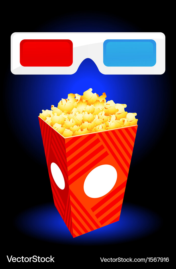 3d movie objects Vector Image