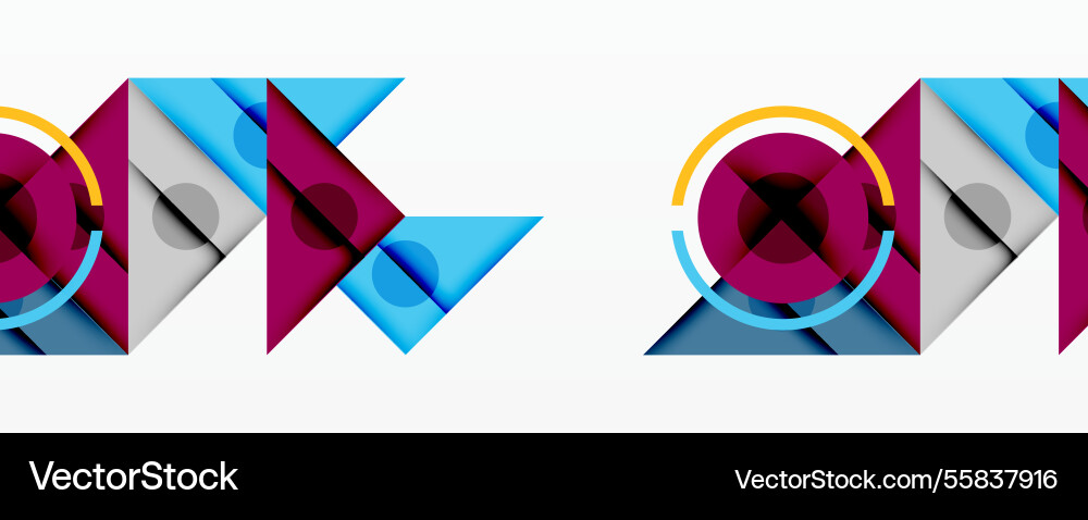 Abstract geometric composition with intersecting Abstract geometric composition with intersecting vector image