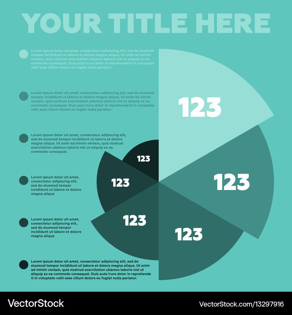 Colorful Pie Chart Data Visualization vector image