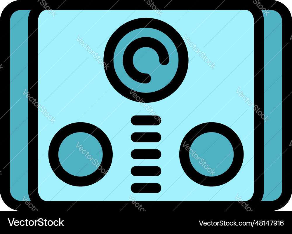 Door video intercom icon flat Door video intercom icon flat vector image