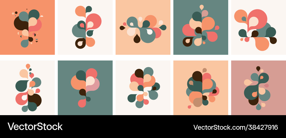 Set abstract modern graphic elements and forms Set abstract modern graphic elements and forms vector image