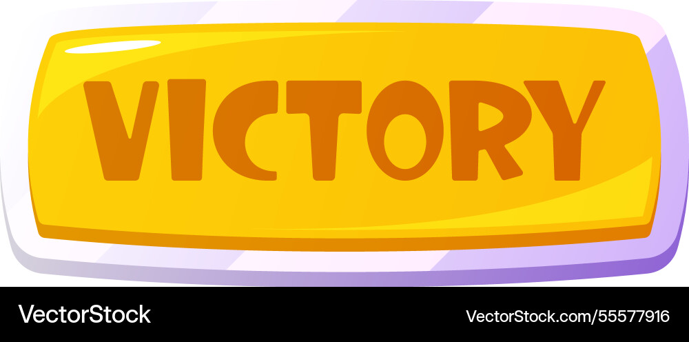 Victory game menu button vector image