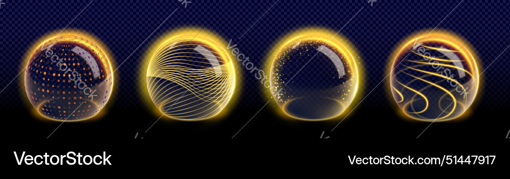 3d sphere shield with abstract barrier effect 3d sphere shield with abstract barrier effect vector image