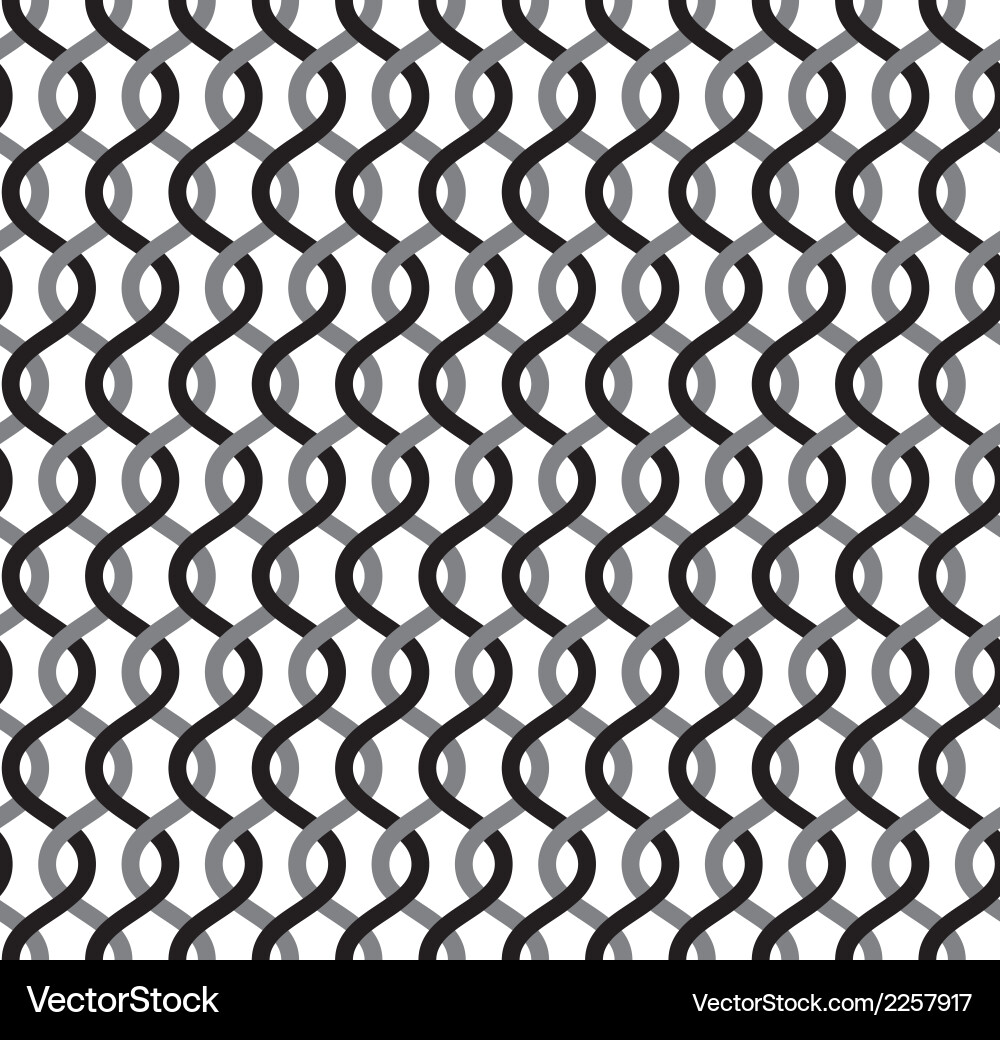Abstract retro curves seamless pattern vector image