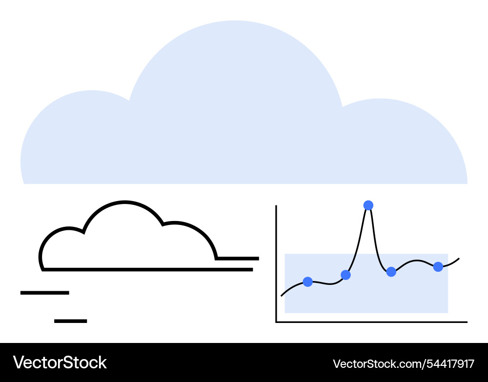 Cloud computing and data analytics concept Cloud computing and data analytics concept vector image