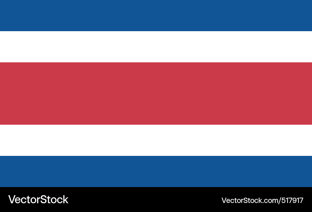 Costa Rican Flag Vector Image