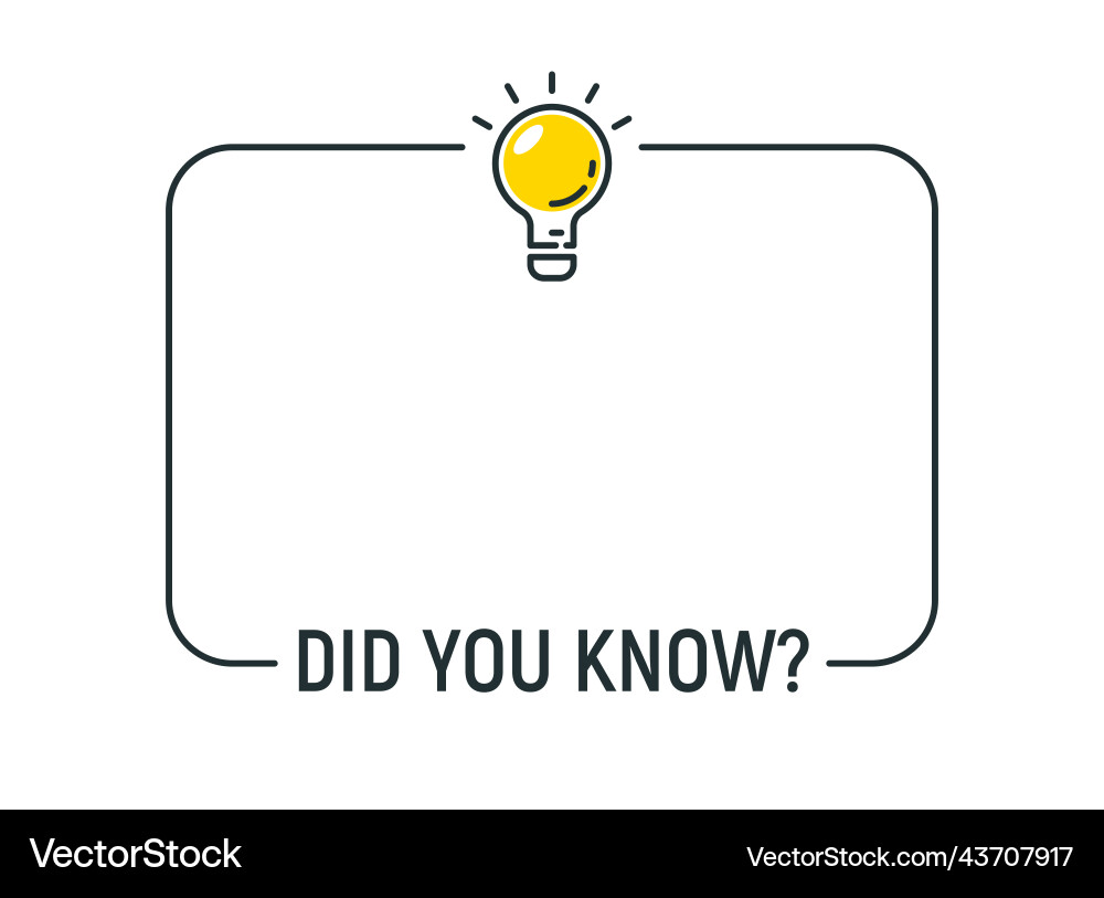 Knowledge Bulb Trivia Question vector image