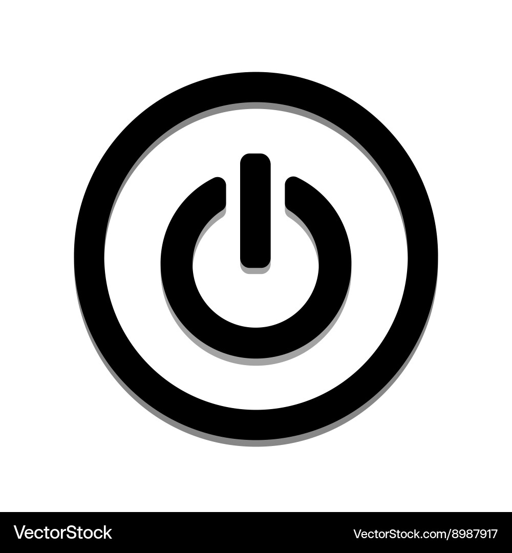 Power Switch Icon - On/Off Web Element vector image