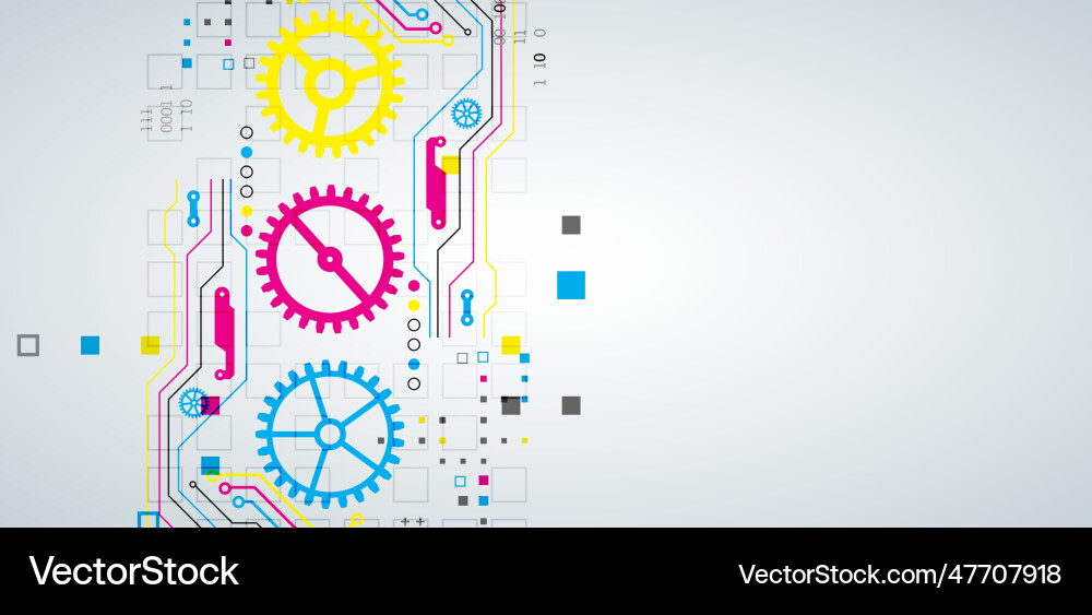 Abstract technological background with various Abstract technological background with various vector image