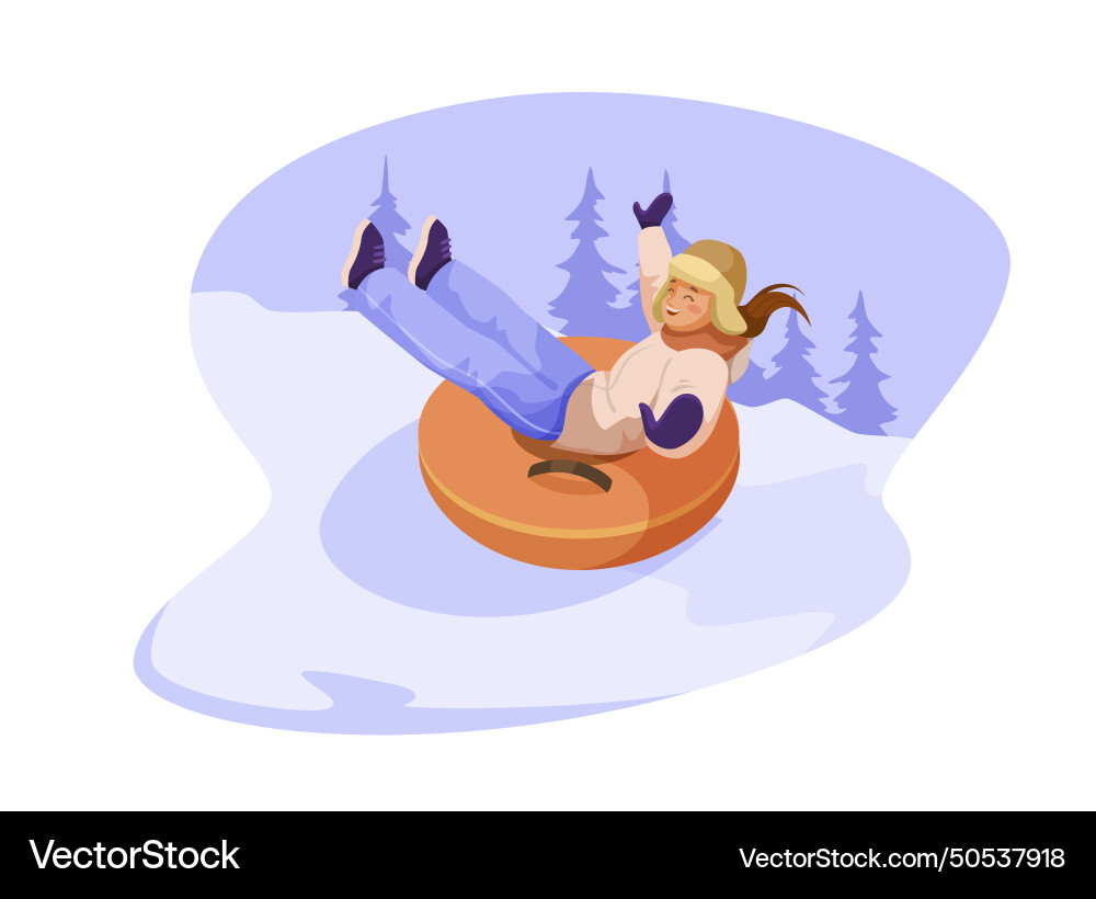 Active funny winter game snowy season vacation Active funny winter game snowy season vacation vector image