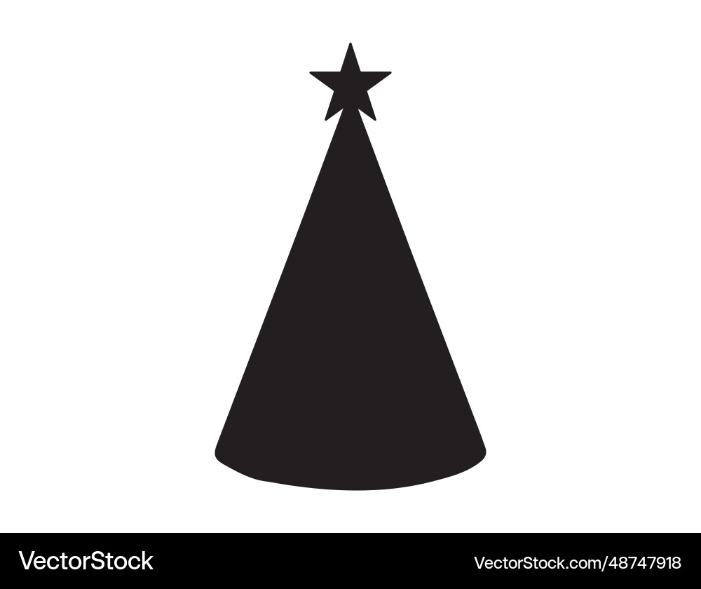 Birthday hat silhouette art vector image